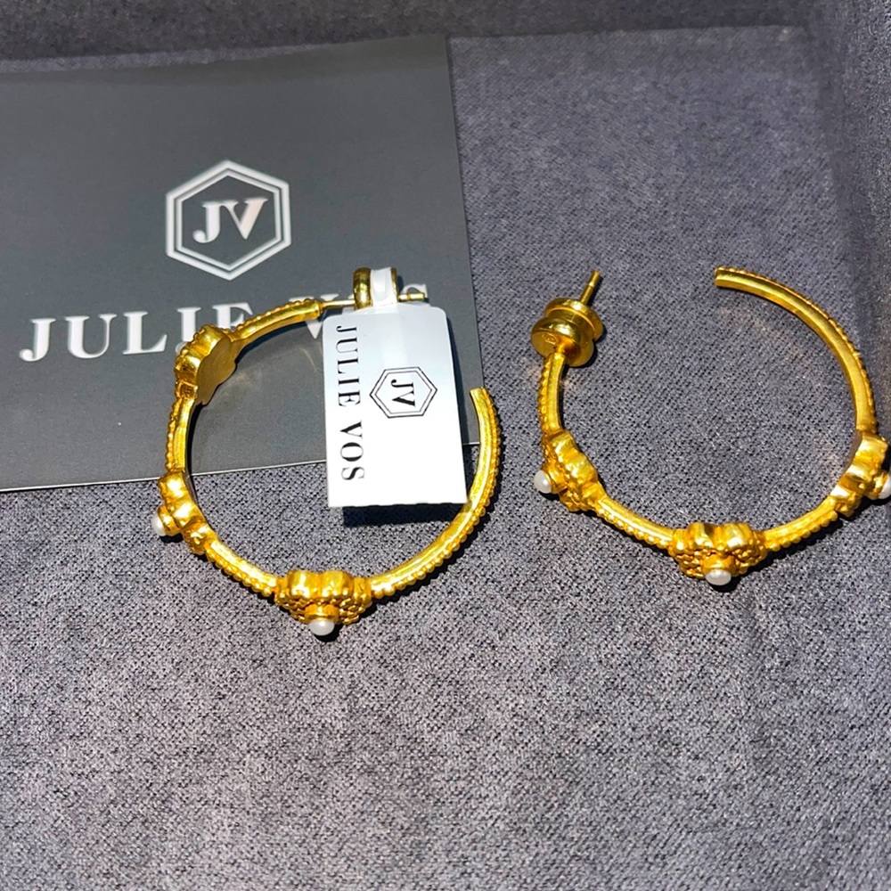 Julie Vos Gold Hoop Earrings